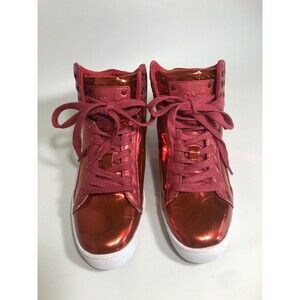 Pastry Pop Women's Sz 7 M Shiny Red Patent High-Top Sneaker Dance Shoe
